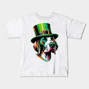 Portuguese Pointer Ready for Saint Patrick's Day Fun Kids T-Shirt